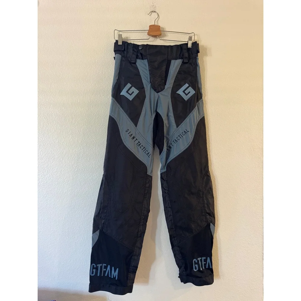 Giant Tactical Bear Edition Paintball Pants Small Blue Black Padded Excellent